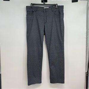 Brax  Men's 40x31 Cooper Fancy Pants  Chinos Gray Plaid